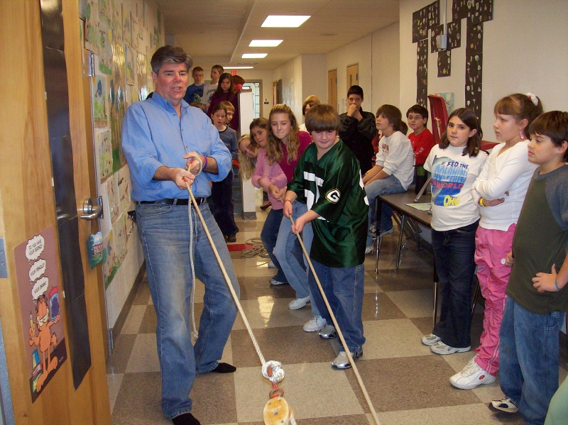 demonstrating work at sea